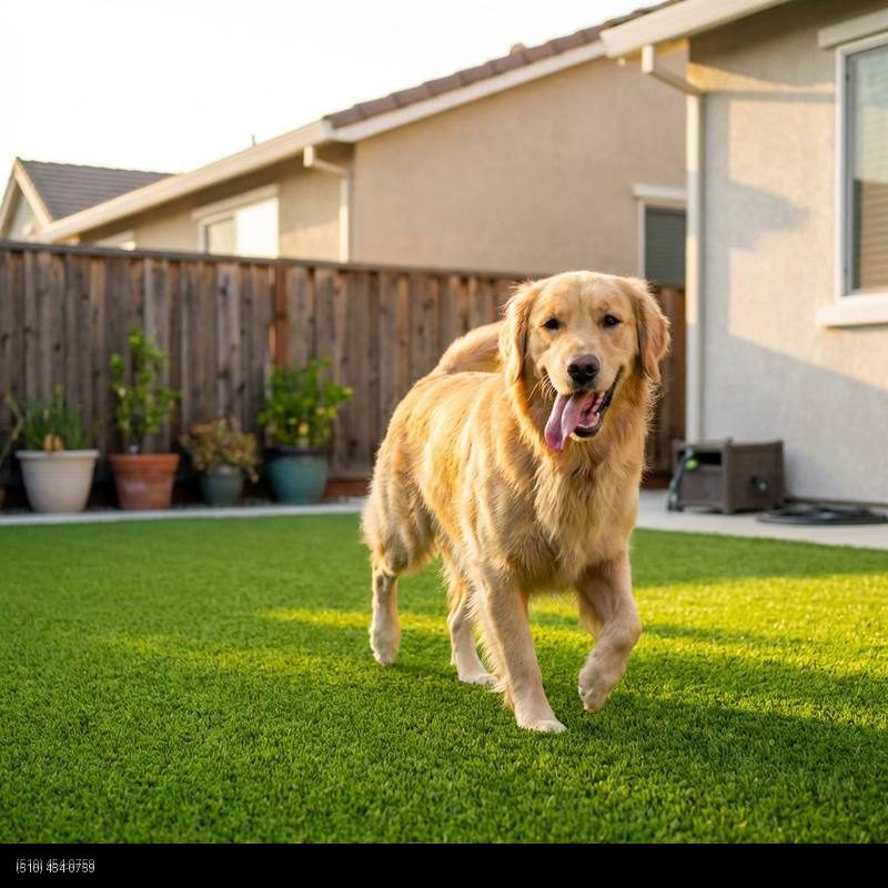 Dog on pet-friendly artificial turf